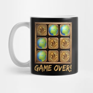 Financial Showdown: Bitcoin Triumphs in the Ultimate Game of Tic-Tac-Toe Mug